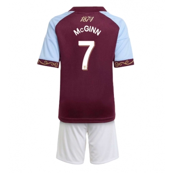 Billige Fotballdrakt Aston Villa John McGinn #7 Replika Hjemmedraktsett Barn 2025-26 Kortermet (med bukser)